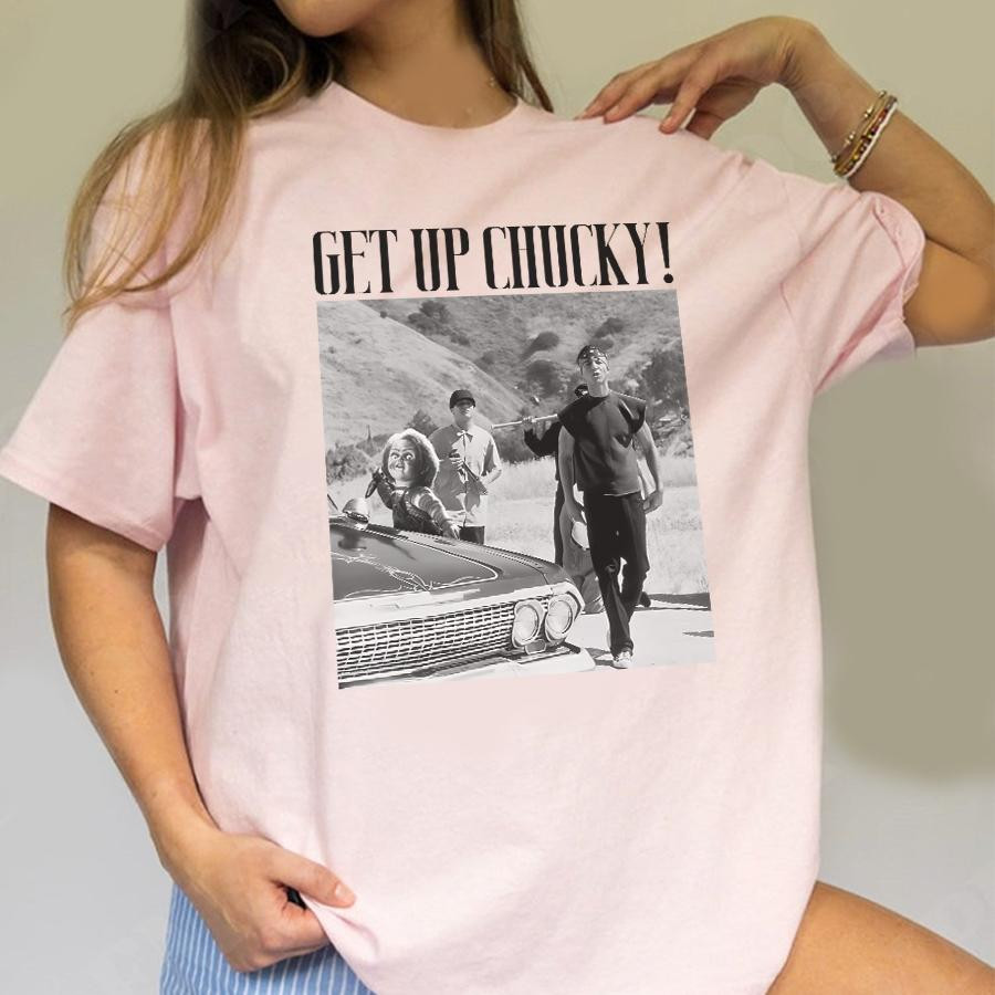 SV - Get Up Chucky Vatos Locos Shirts, Chicano, Halloween