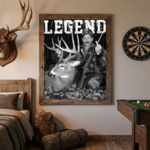PK - Dale Earnhardt With Deer Wall Poster No Frame, Dale Earnhardt Fan Gift, Wall Art, Home Decor, Racing And Hunting Wall Art, Essential Piece Print Decoration Artistic Room Ornaments Photo