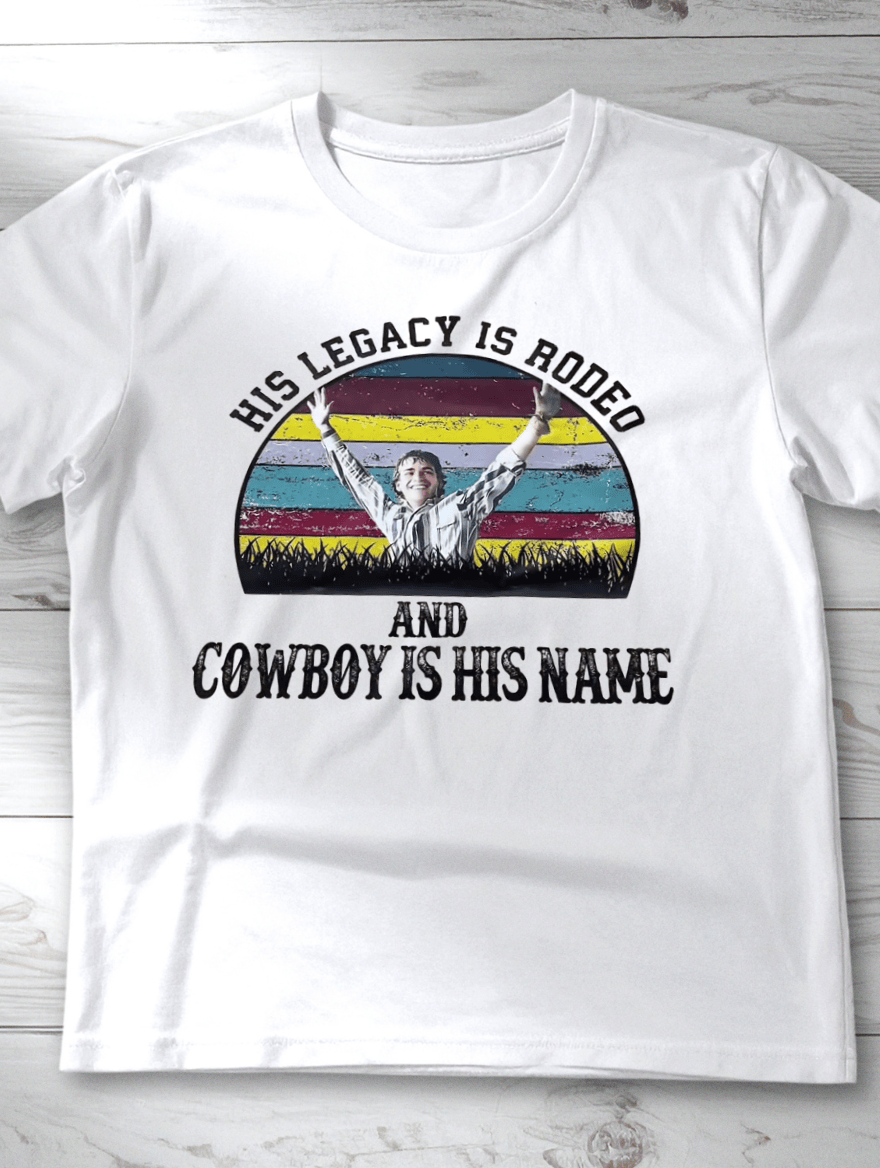 PK - His Legacy Is Rodeo Cowboy Wave Tee