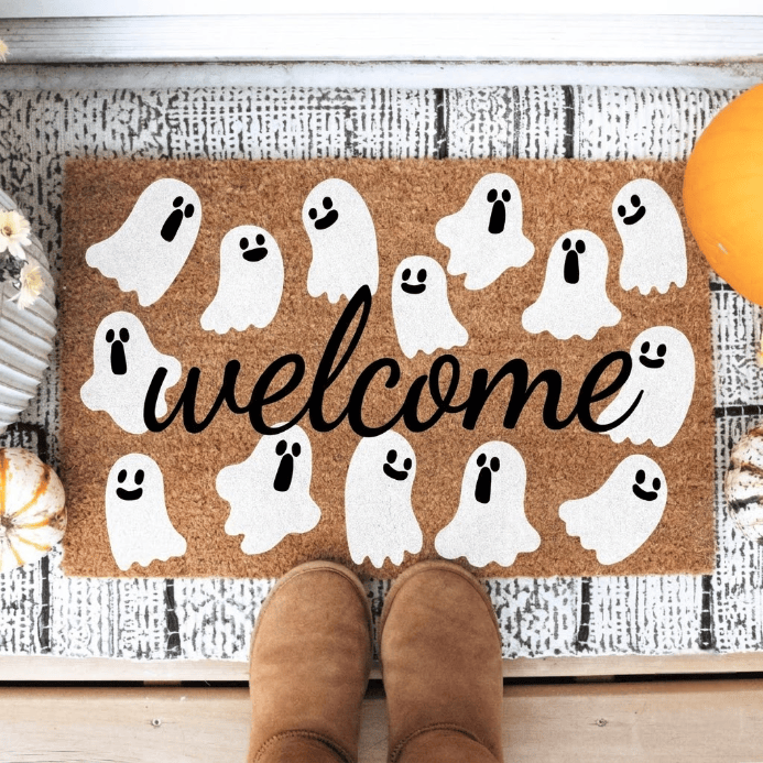 4T - Floor Mat Ghost Welcome Halloween, Spooky Season