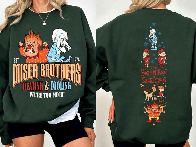 NT - Miser Brothers Heating And Cooling Christmas Sweatshirt