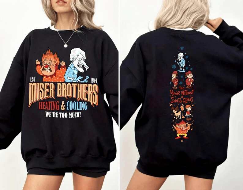 NT - Miser Brothers Heating And Cooling Christmas Sweatshirt
