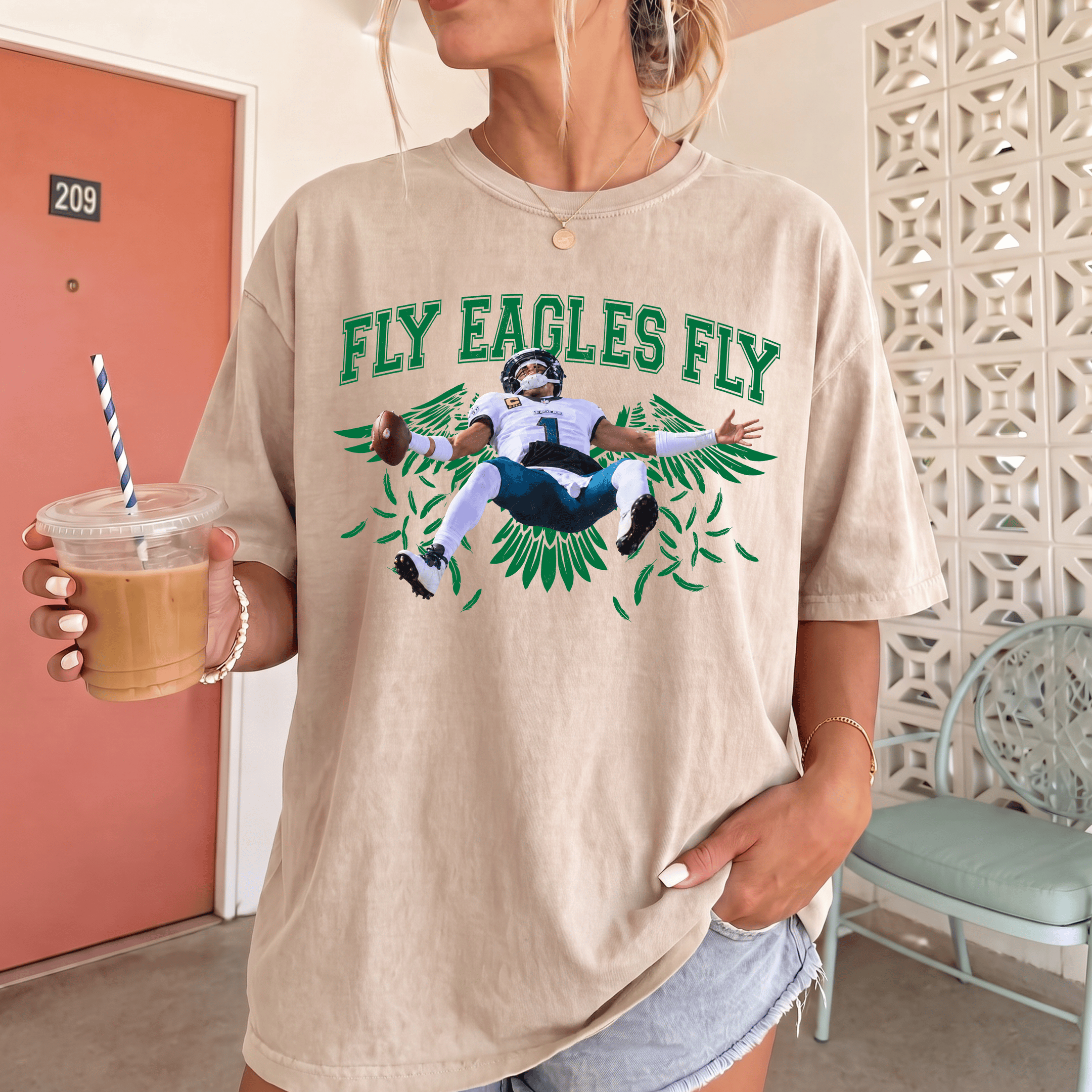 NT - Jale Hurts Fly Eagle Fly Funny Tee