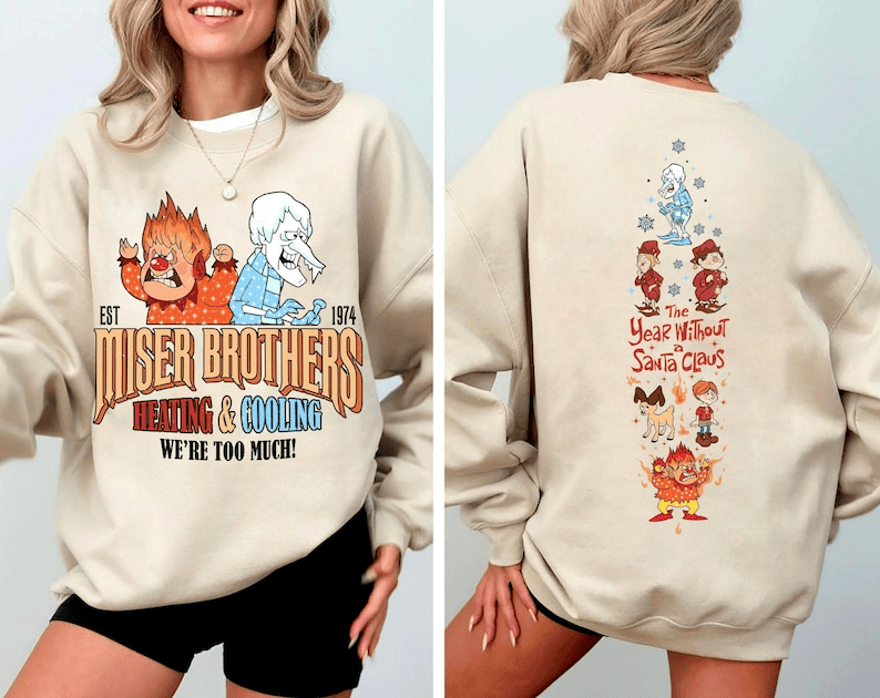NT - Miser Brothers Heating And Cooling Christmas Sweatshirt