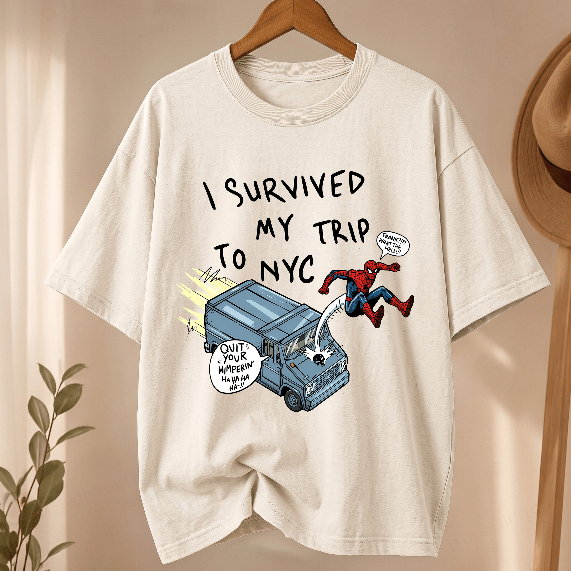 NT - Fank & Spiderman Survived Their Trip To NYC Shirt