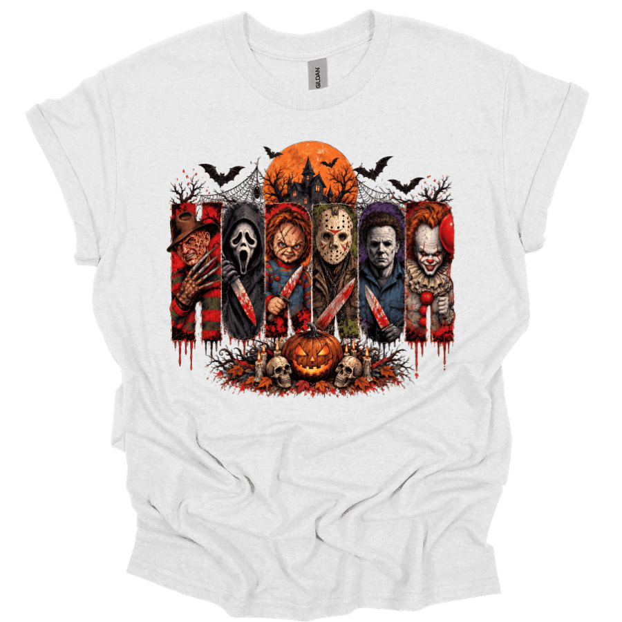 TQ - Horror Characters T-Shirt, Holiday Shirt, Horror Movies Tee