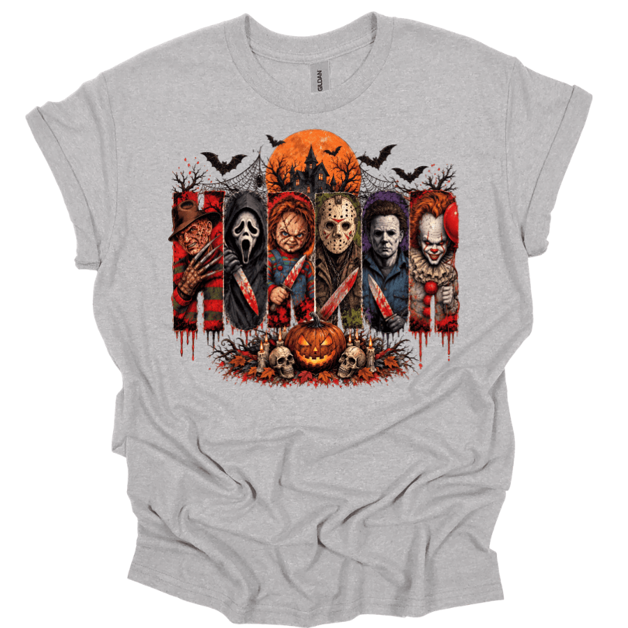TQ - Horror Characters T-Shirt, Holiday Shirt, Horror Movies Tee