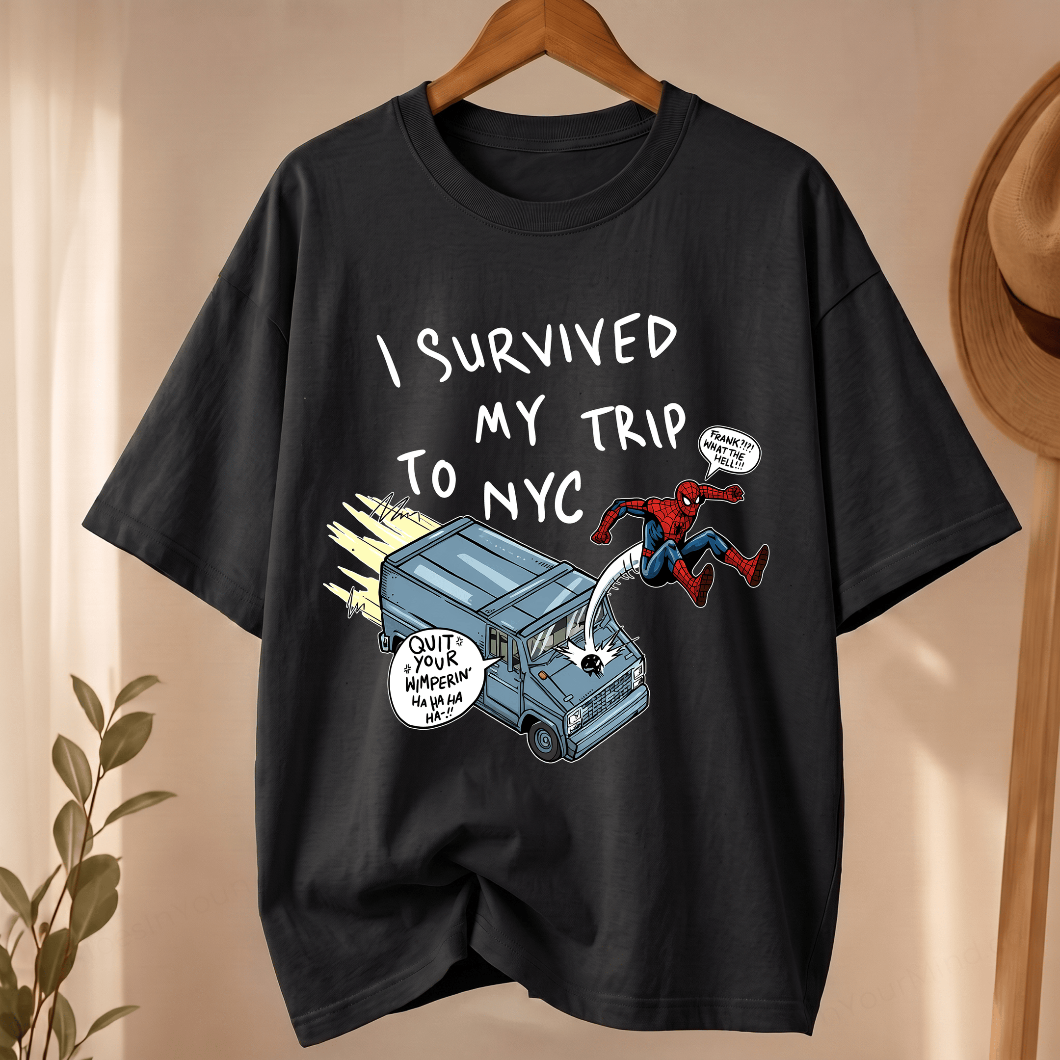 NT - Fank & Spiderman Survived Their Trip To NYC Shirt