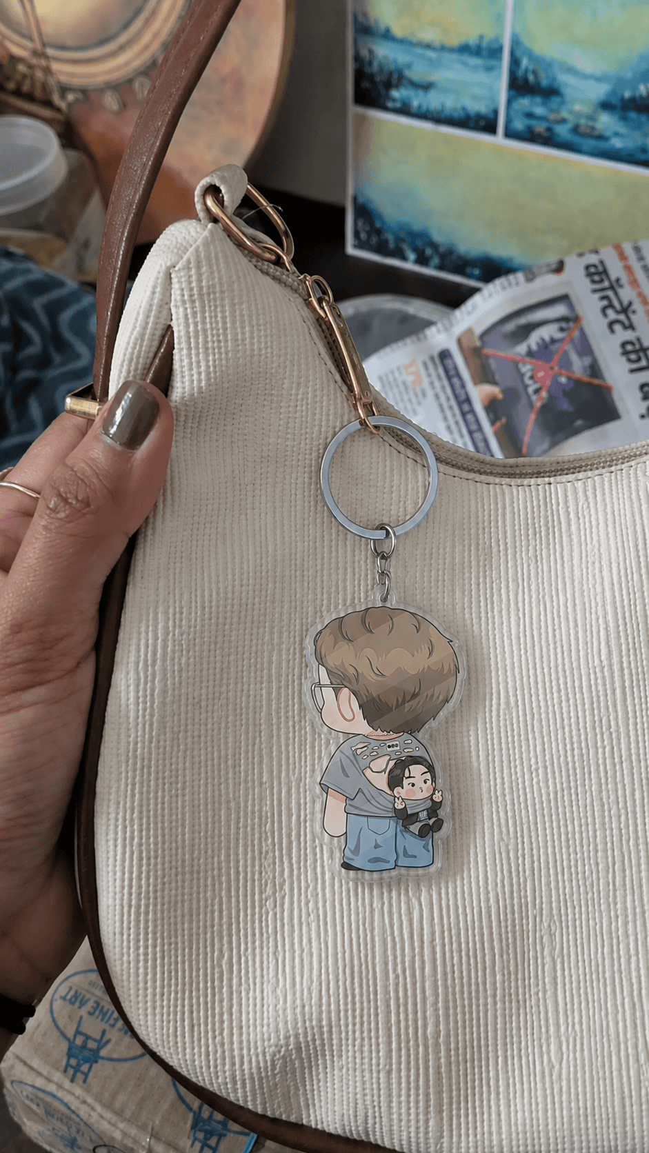 TQ - Funny NamJin Keychain, Jin in Namjoon's Shirt Keychain