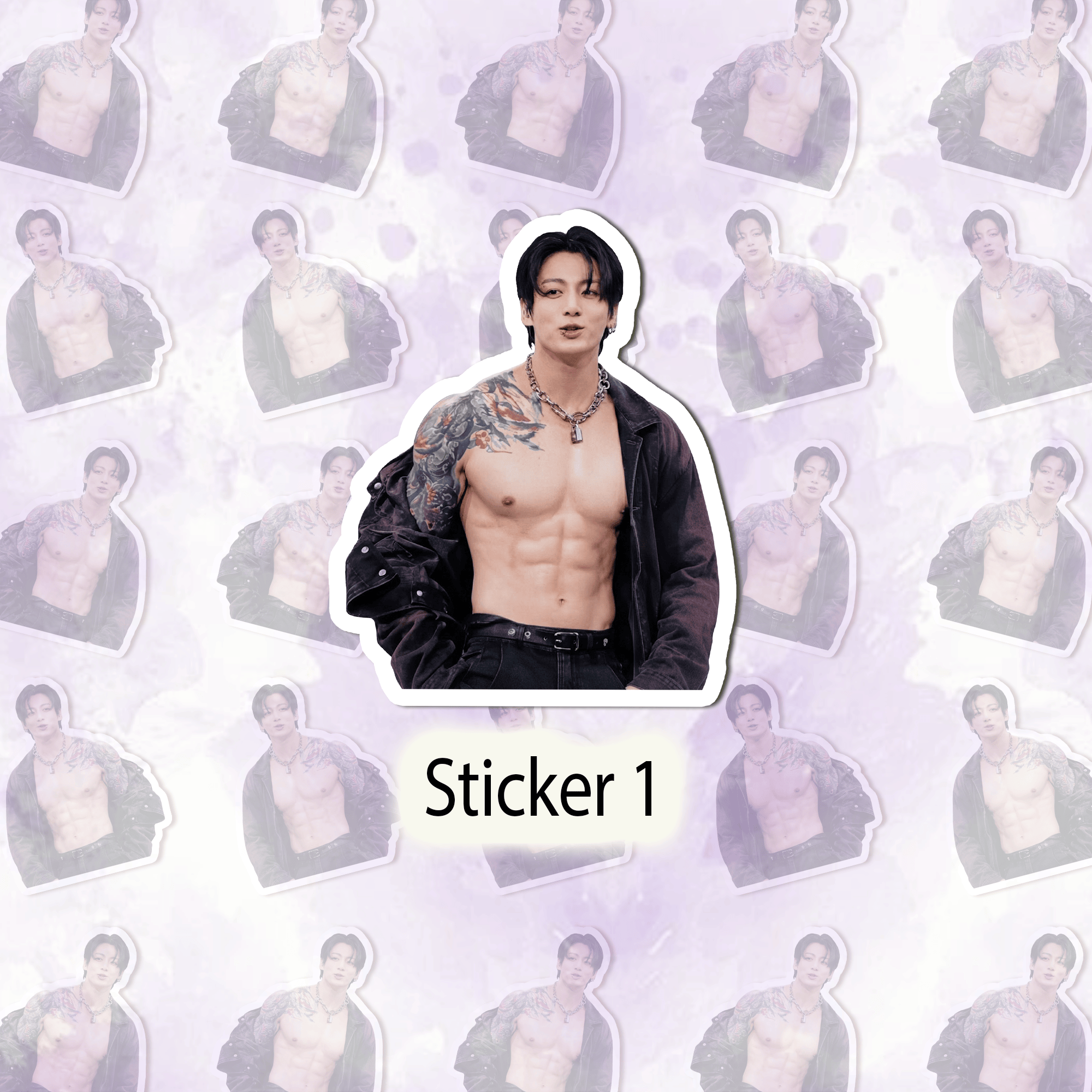 4T - Jungkook BTS Body Muscle Sticker