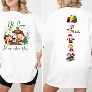 PK - Oh Come Let Us Adore Him Christmas Crewneck Sweatshirt, Festive Christian Holiday Graphic Pullover, Christmas Gift for Women