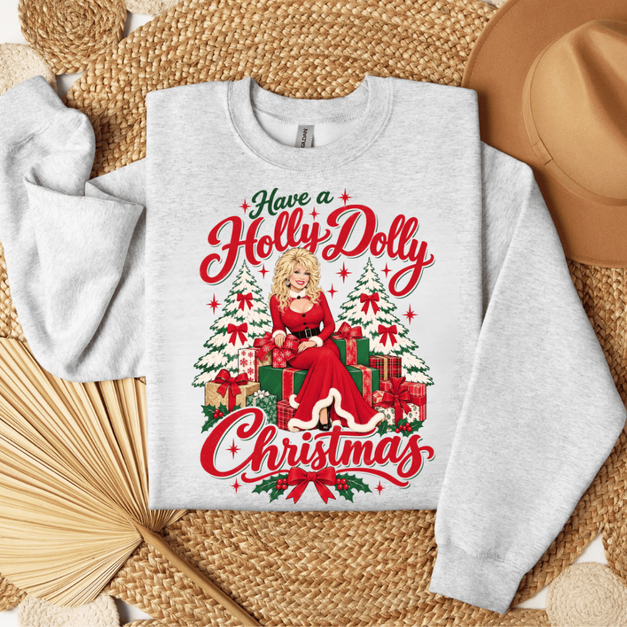 TQ - Holly Dolly Christmas Sweatshirt, Holiday Shirt, X-mas Tee
