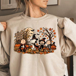 PK - Vintage Halloween Pumpkin Patch Sweatshirt, Spooky Character Crewneck, Fall Corn Maze Graphic Pullover