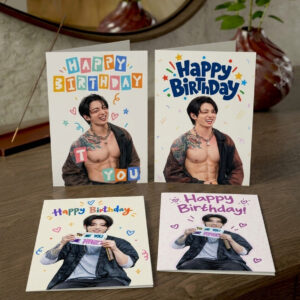 TQ - Jungkook BTS Folder Greeting Card, Jungkook Body Greeting Card With Envelope