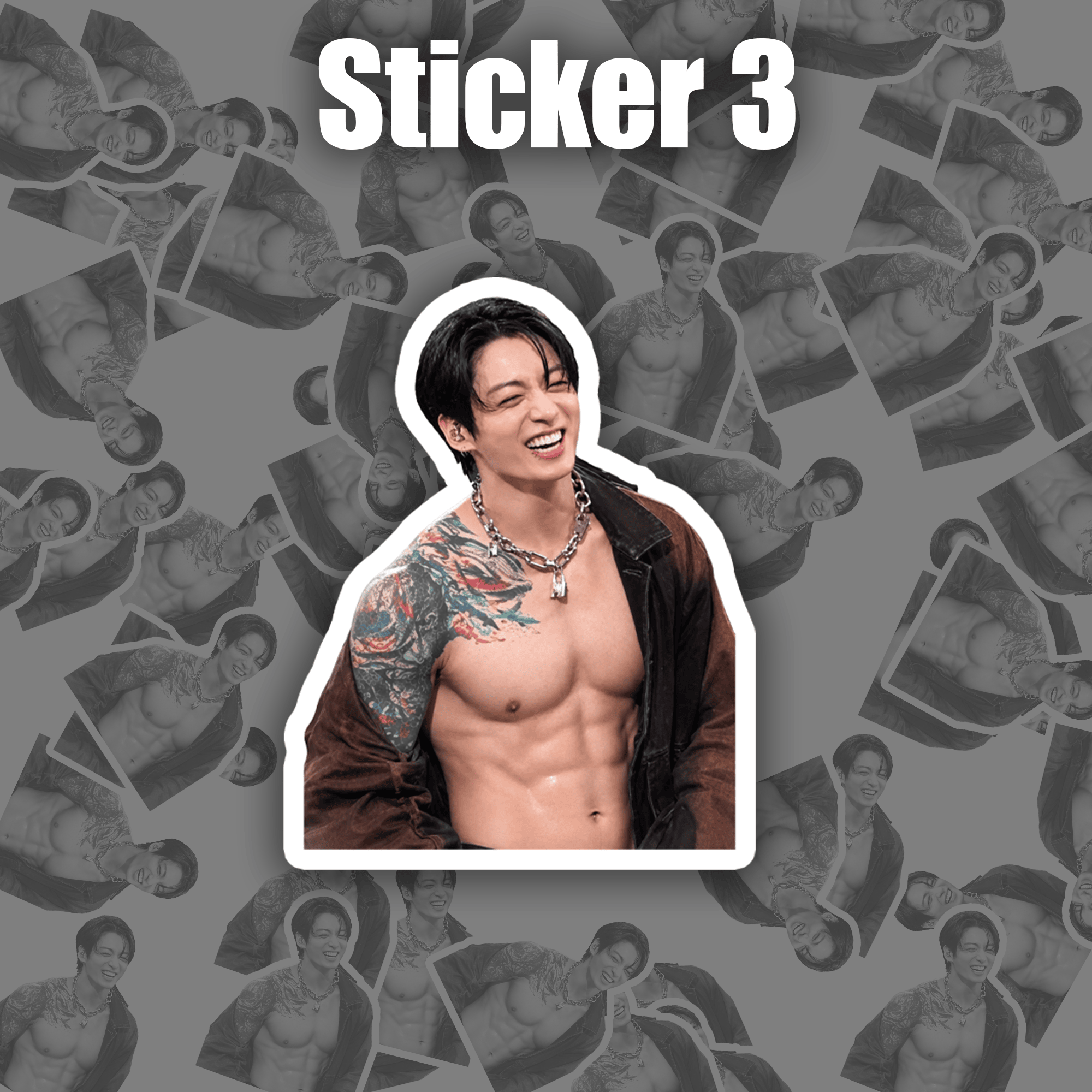 NT - Jungkook BTS Body Funny Sticker