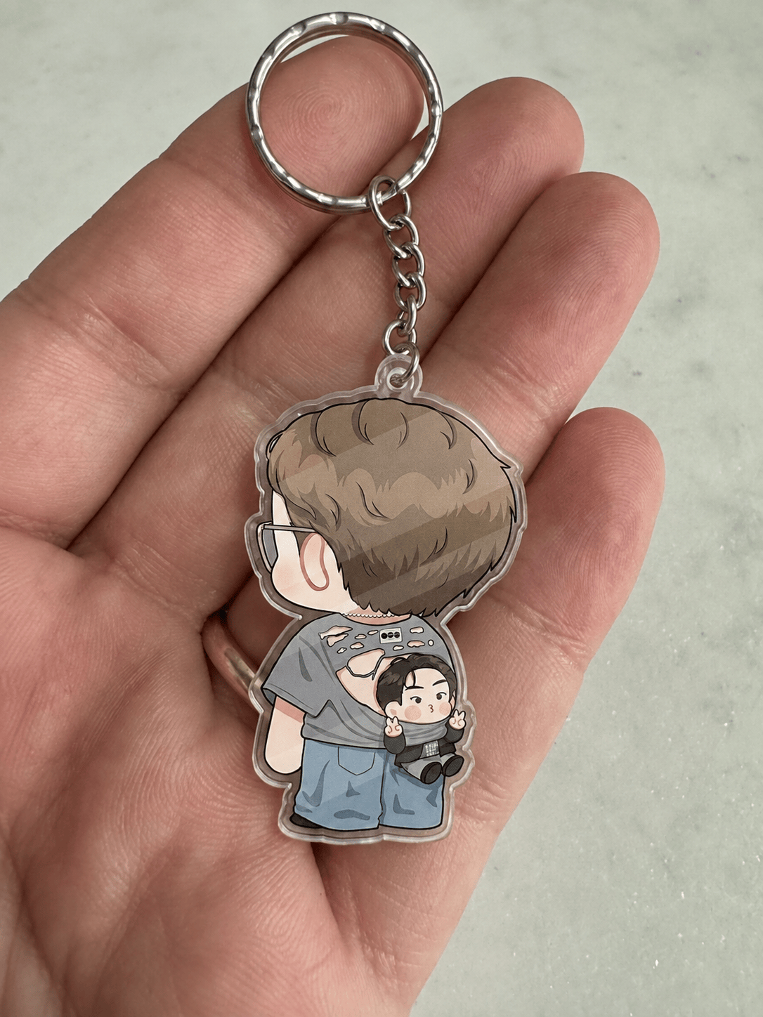 TQ - Funny NamJin Keychain, Jin in Namjoon's Shirt Keychain