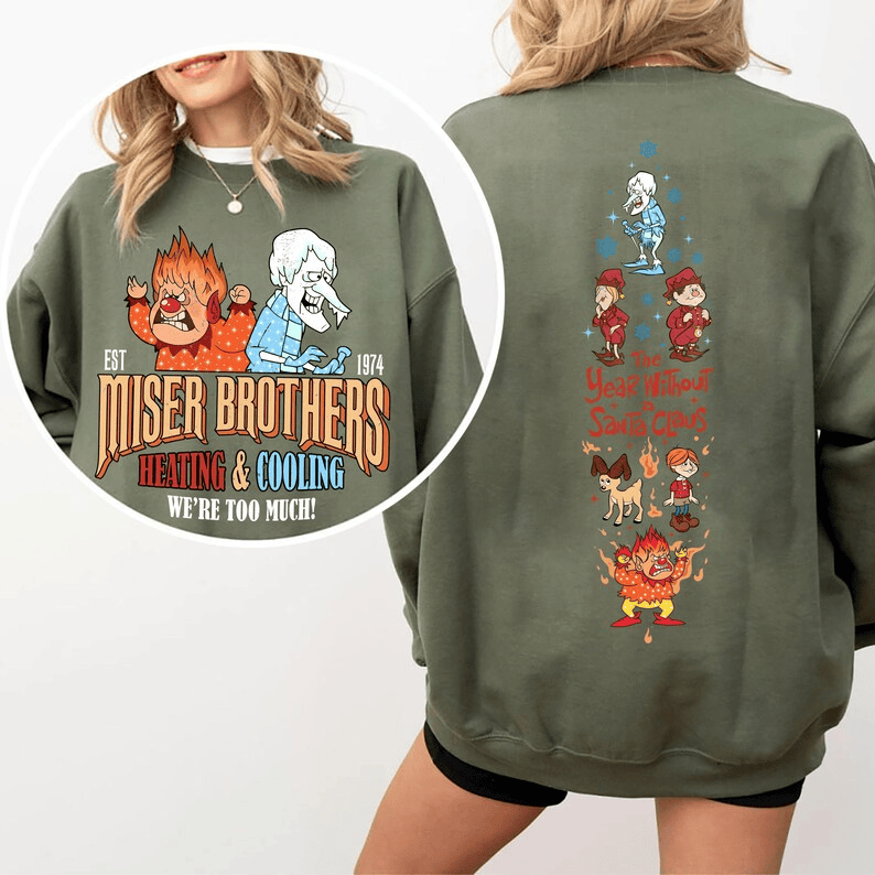NT - Miser Brothers Heating And Cooling Christmas Sweatshirt