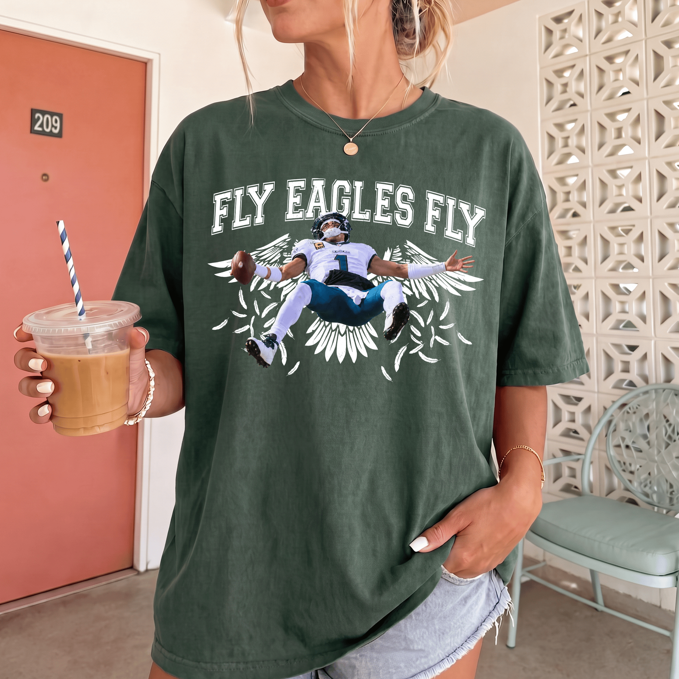 NT - Jale Hurts Fly Eagle Fly Funny Tee